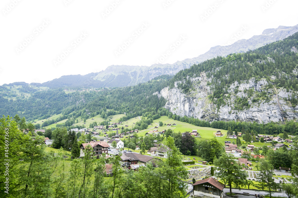 Lauterbrunnen valley in the Bernese Alps, Switzerland