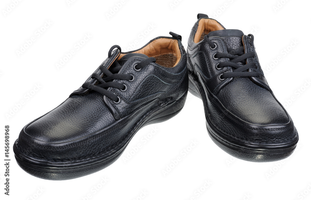 The black man's shoes