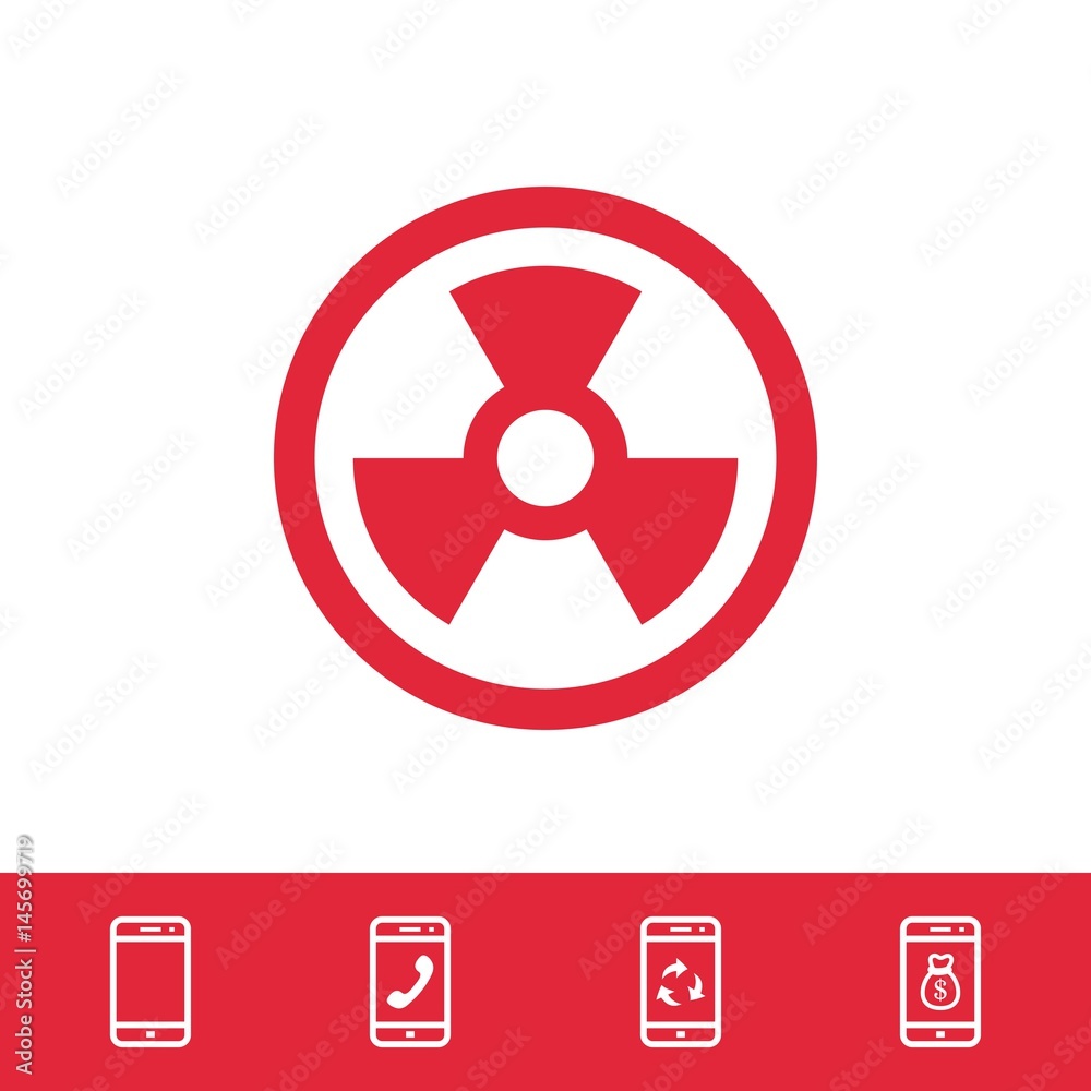radioactive icon stock vector illustration flat design