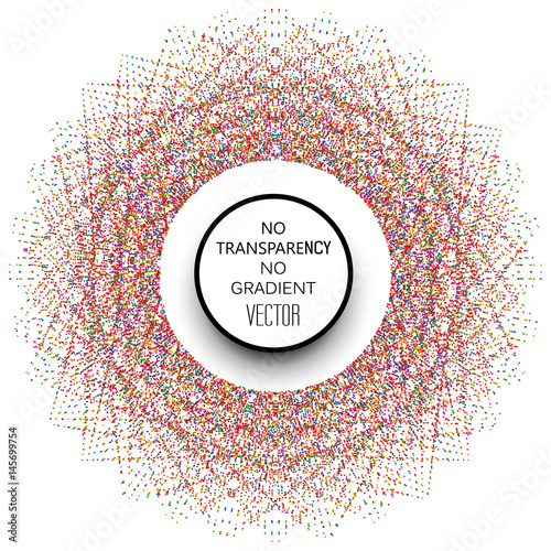 Abstract colorful dotted line and mesh background.