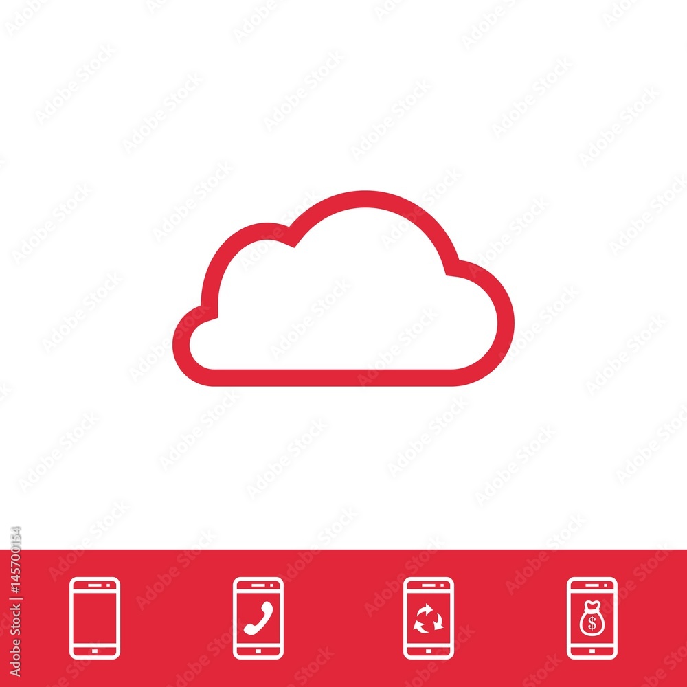 cloud icon stock vector illustration flat design cloud icon stock vector illustration flat design