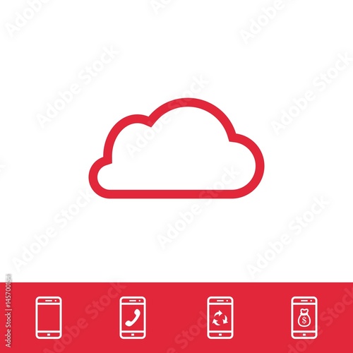 cloud icon stock vector illustration flat design