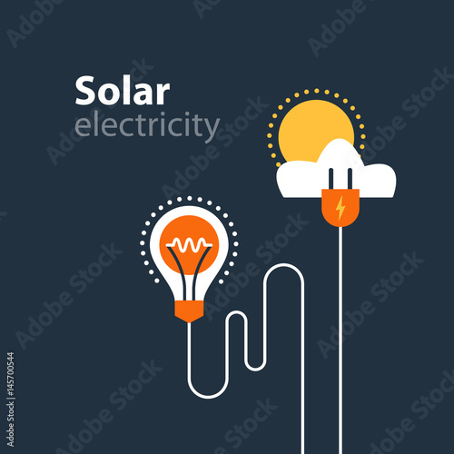 Electricity connection, solar electrical supply, energy saving