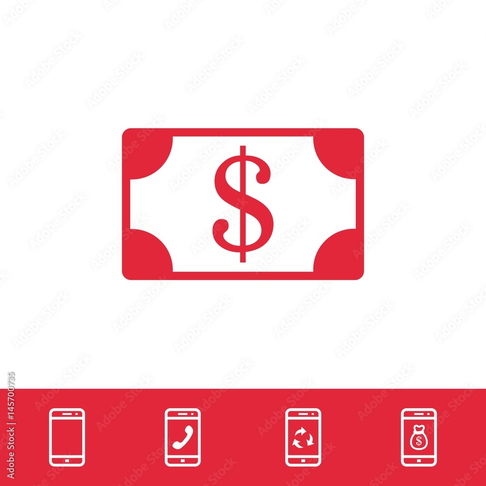 dollar money icon stock vector illustration flat design dollar money icon stock vector illustration flat design