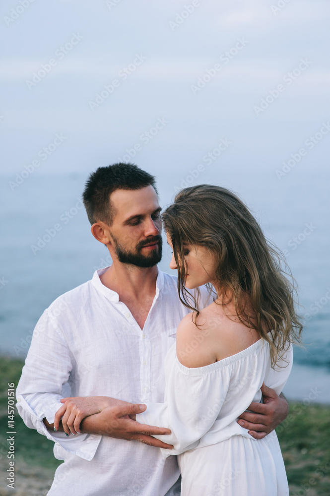 couple in love on the beach