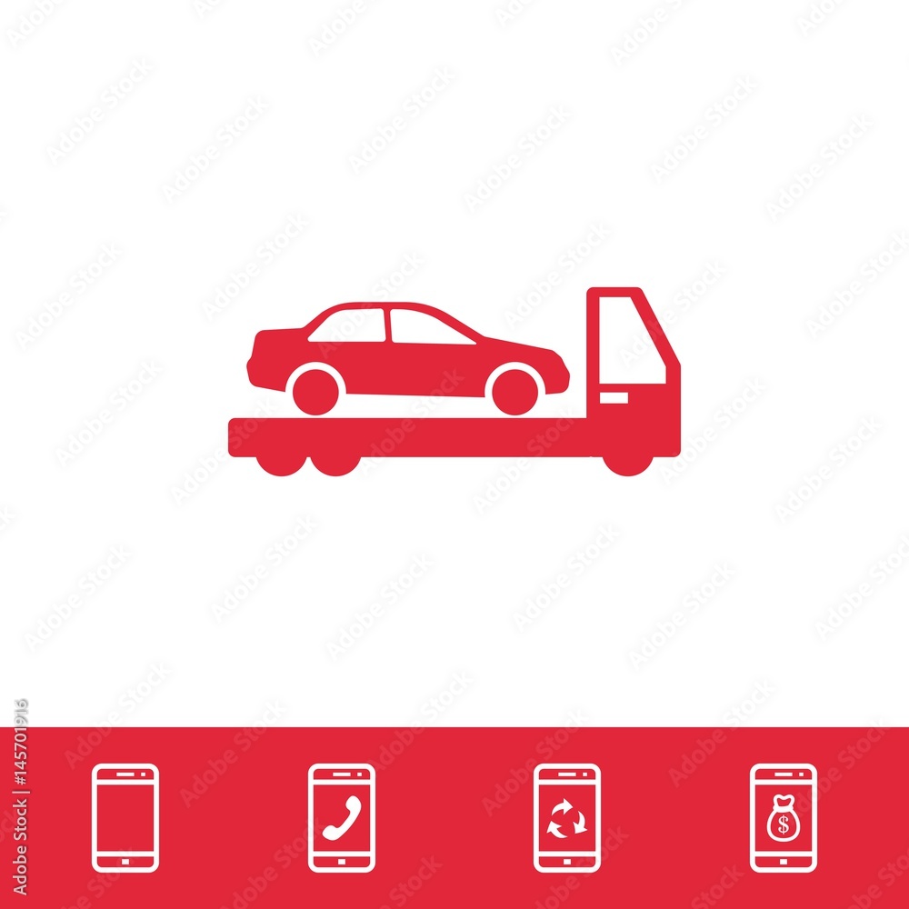 tow truck icon stock vector illustration flat design tow truck icon stock vector illustration flat design
