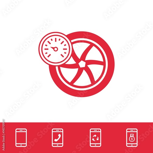 air pressure sensor icon stock vector illustration flat design