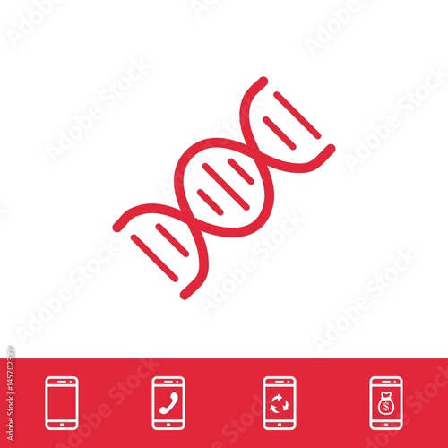 DNA icon stock vector illustration flat design