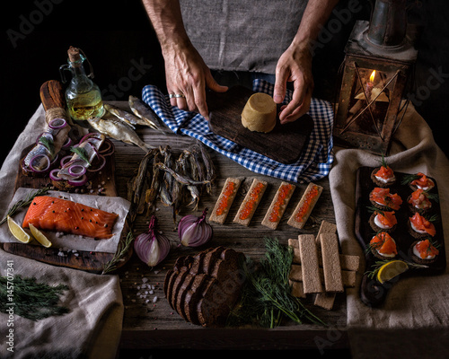 Traditional Norwegian cuisine photo