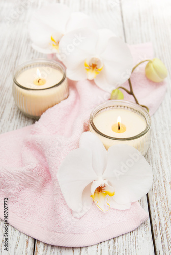 Spa products with orchids