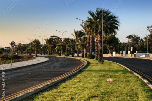 Road in Larnaca, Cyprus