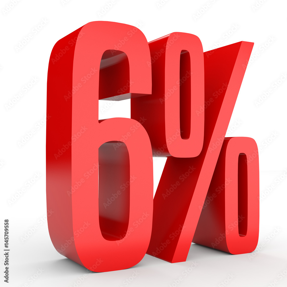 Six percent off. Discount 6 %. Six percent off. Discount 6 %.