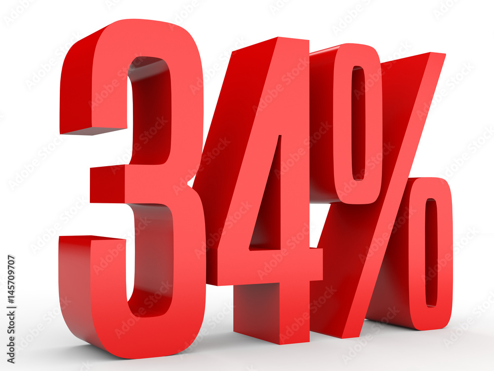Thirty four percent off. Discount 34 %. Thirty four percent off. Discount 34 %.