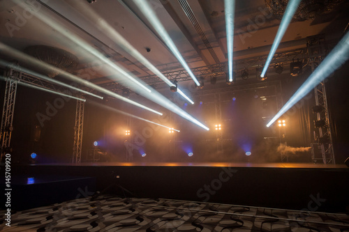 Illumination  light on the stage at the disco