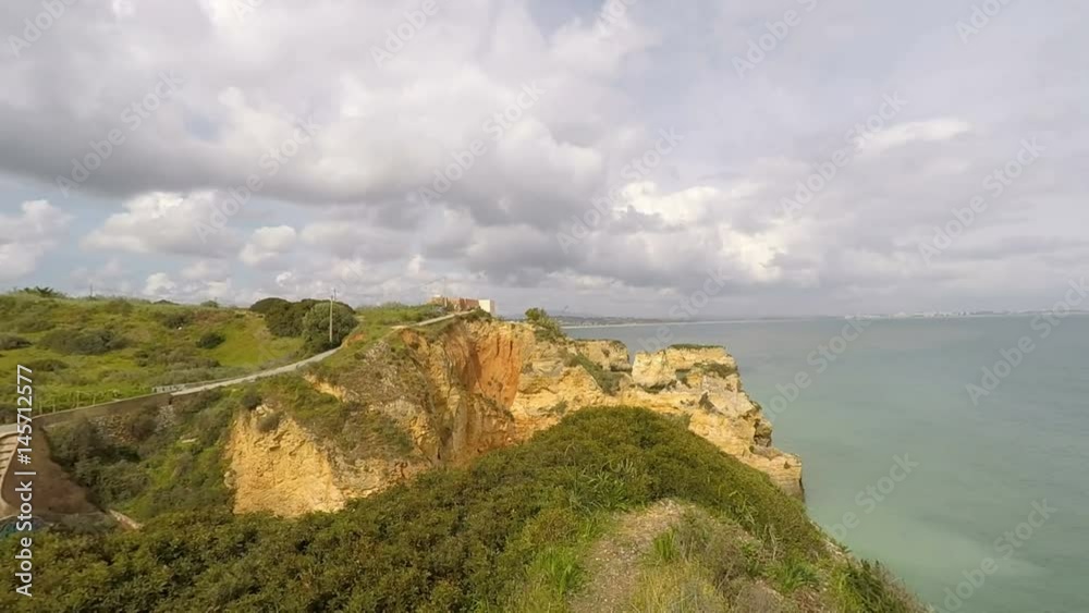 praia de poente beach on the algarve coast praia de poente beach on the algarve coast
