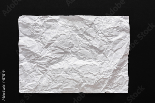 Crumpled white paper texture, paper background