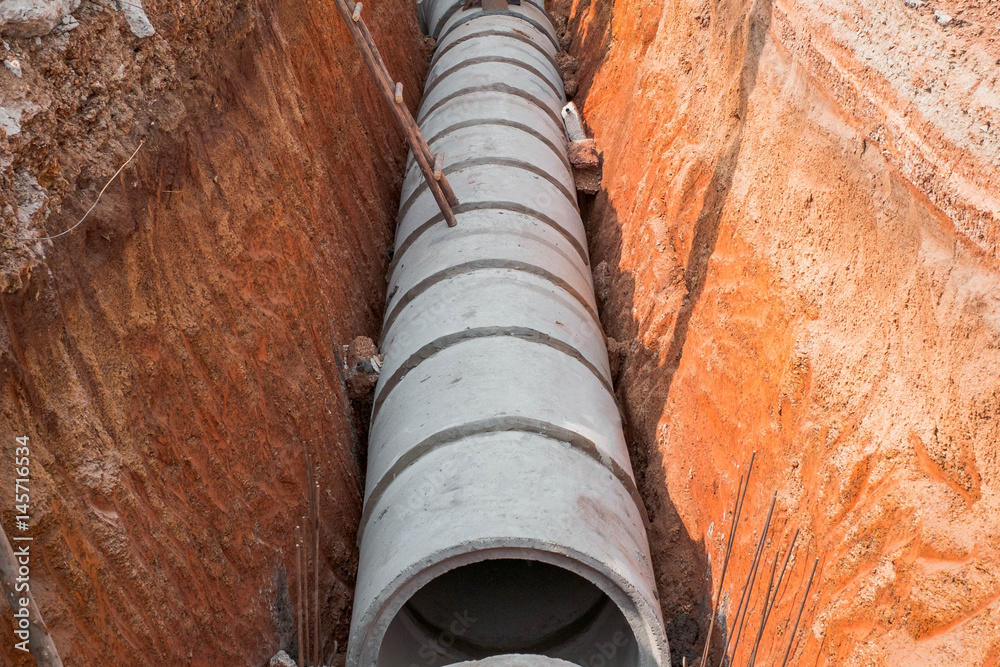 concrete pipeline construction concrete pipeline construction