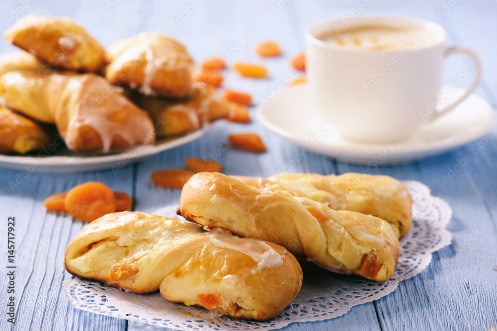 Homemade sweet bread rolls stuffed with cheese. Homemade sweet bread rolls stuffed with cheese.