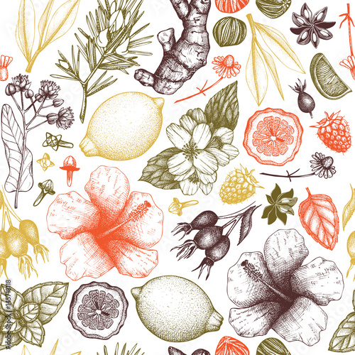 Vector tea background
