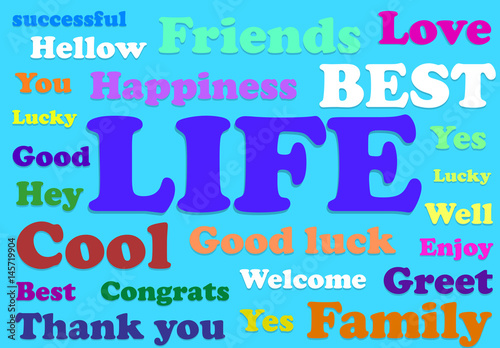 Colorful Set of words