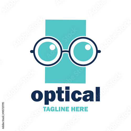 eye clinic / ophthalmic clinic / ophthalmology / optometrist icon with text space for your slogan / tagline, vector illustration