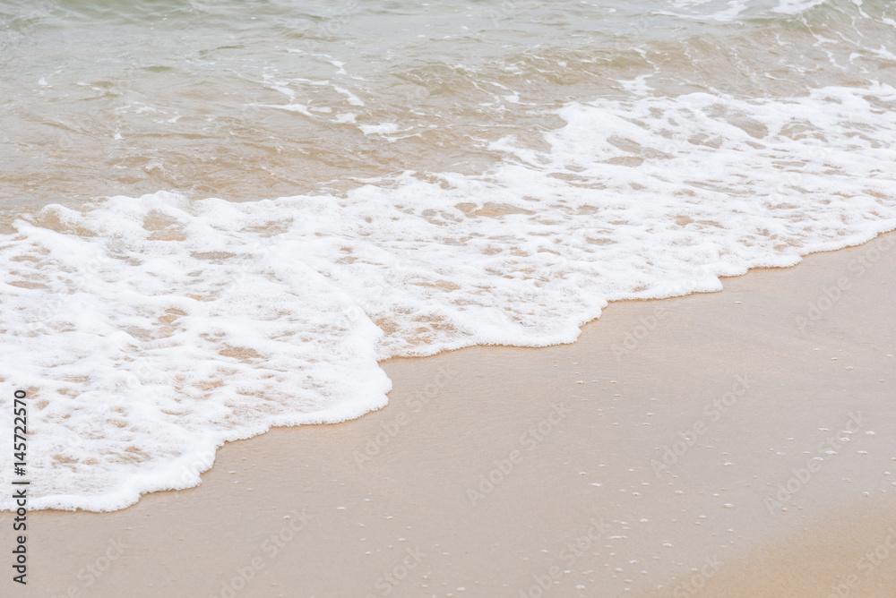 Ocean waves exhausted on the beach. Ocean waves exhausted on the beach.