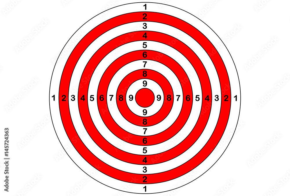 Vector target for rifle and archery