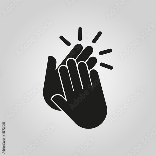 Applause icon. Clap, plaudits, standing ovation symbol. Flat design. Stock - Vector illustration