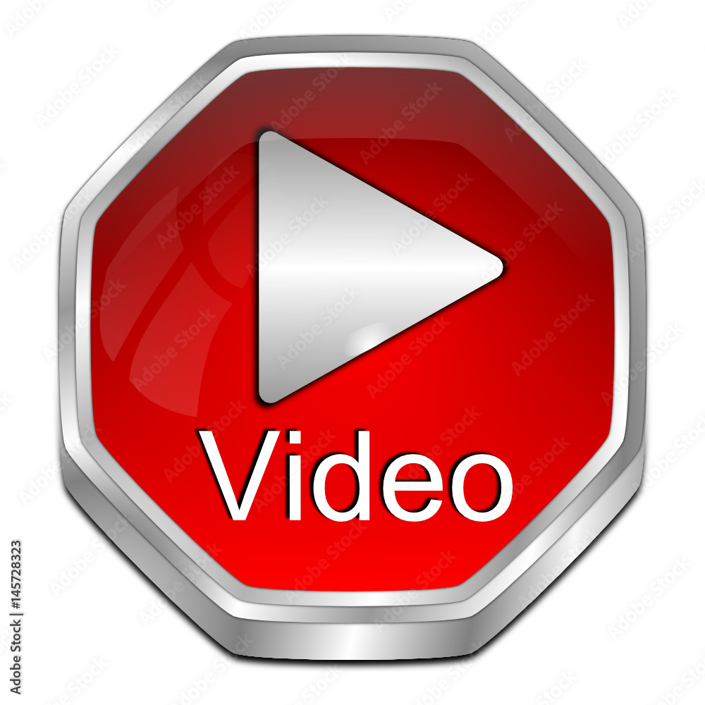 Play Video Button - 3D illustration