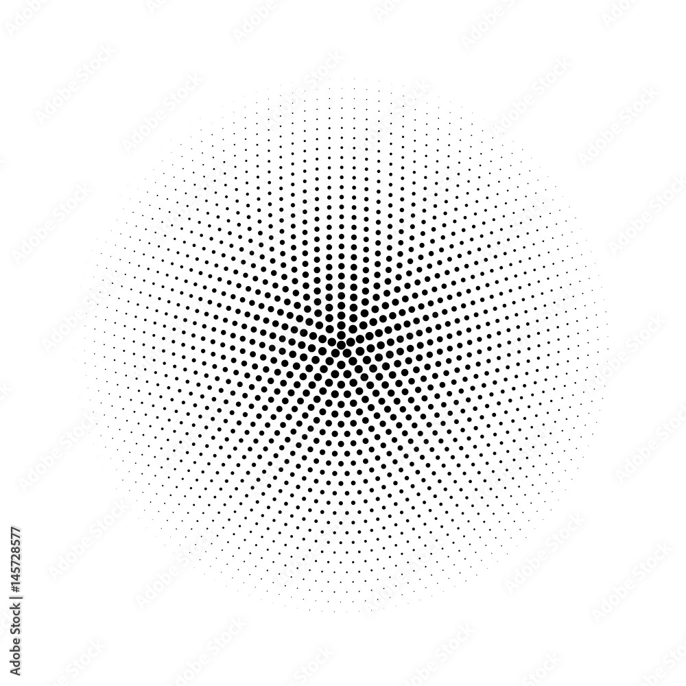 Vector halftone design element. Isolated on white background halftone dots.