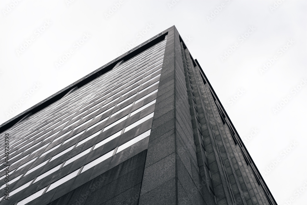 Looking up at a skyscraper abstract angle Looking up at a skyscraper abstract angle