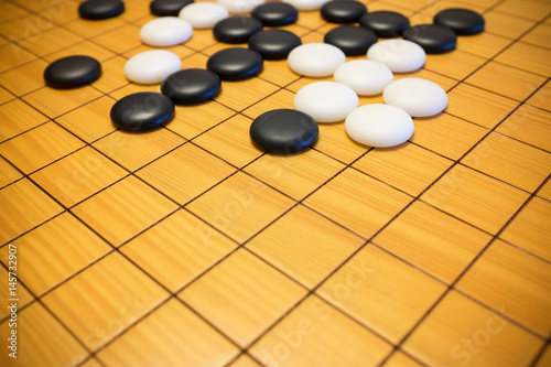 Go game or Weiqi  Chinese board game  background