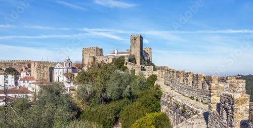 View of the city of Obidos with the upper point - Portugal