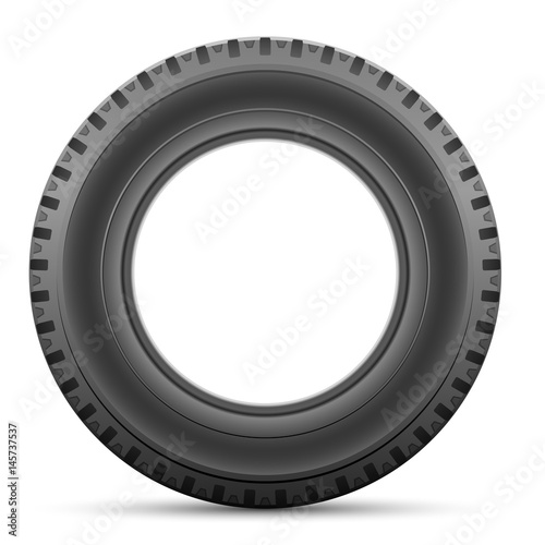 Auto tire isolated on white background