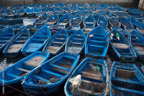 Blue fishing boats of Essaouira