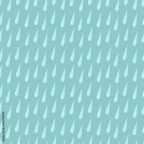 Rain blue seamless pattern
