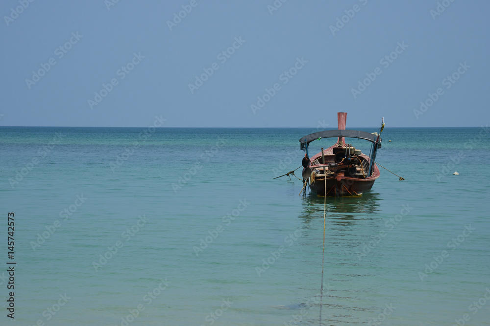 Background Boat at Sea