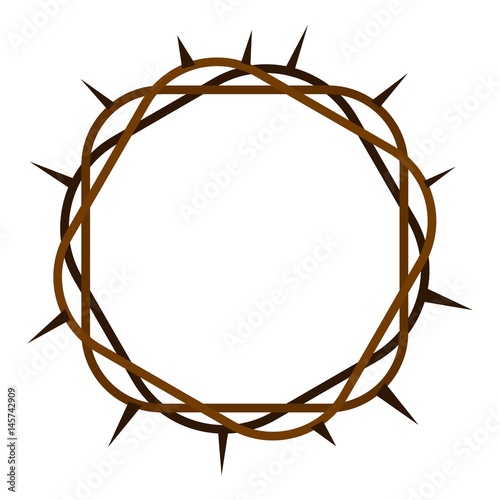 Fotografering Crown of thorns icon isolated