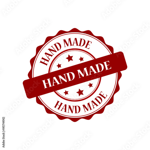 Hand made red stamp illustration