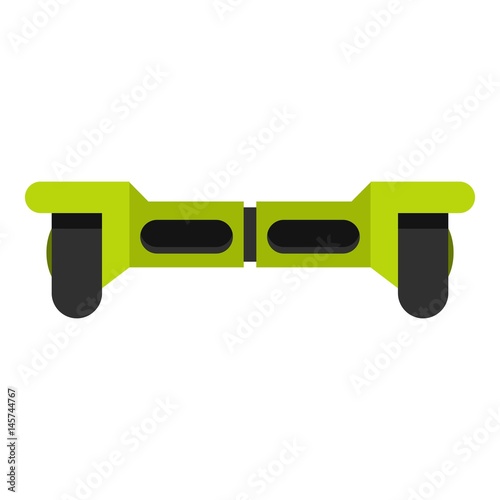 Green hoverboard icon isolated