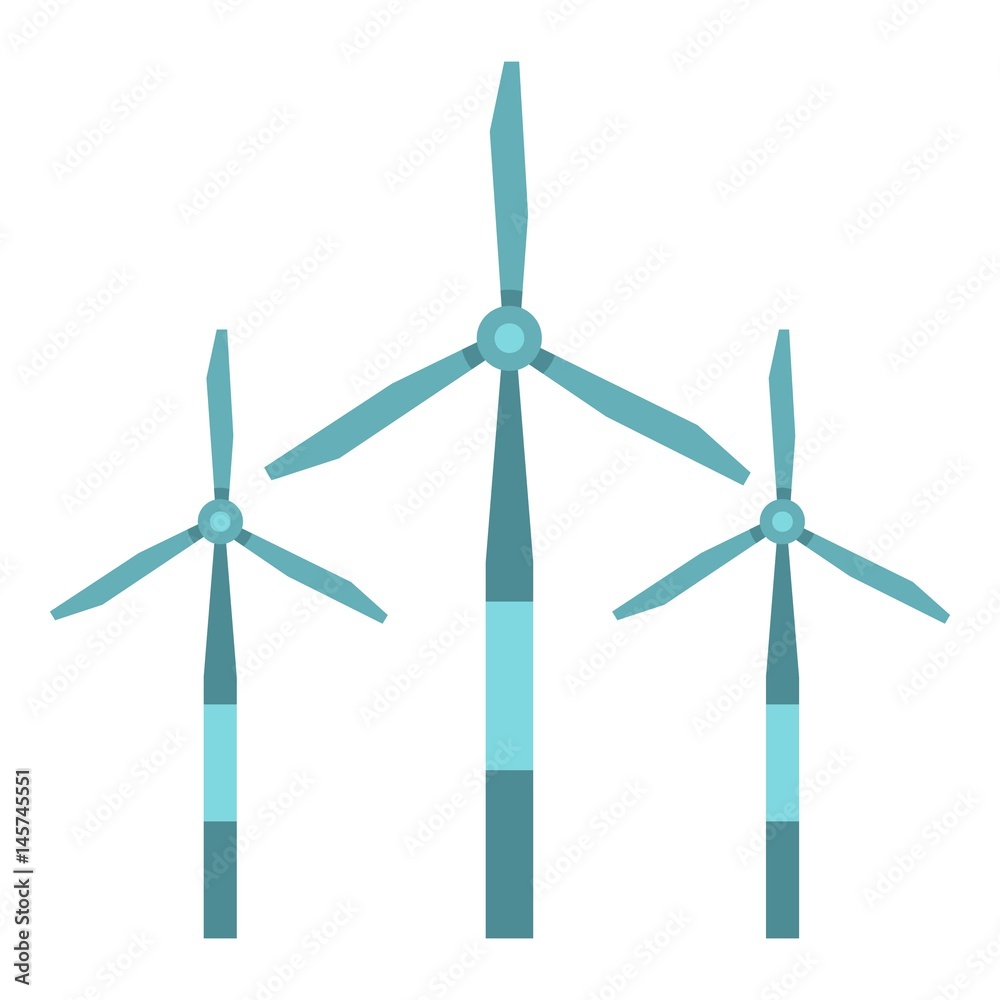 Wind turbine icon isolated Wind turbine icon isolated