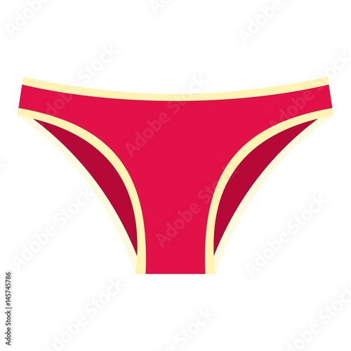 Pink female panties icon isolated