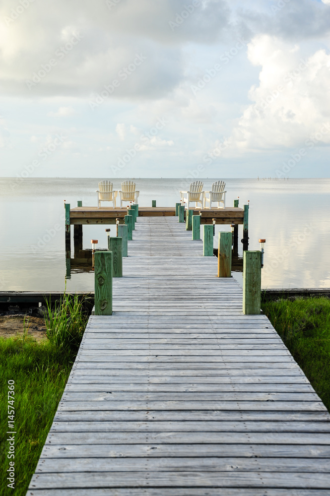 Naklejka premium Sunset Point, pamlico sound