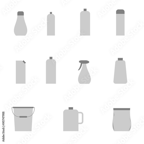 Bottle icon set