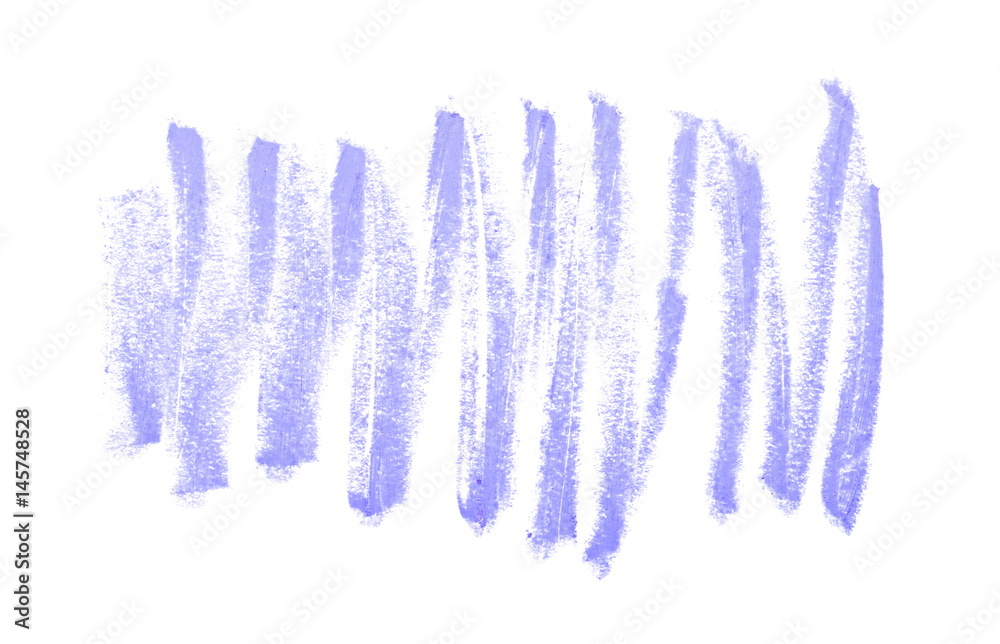 grunge line, blue chalk isolated on white background