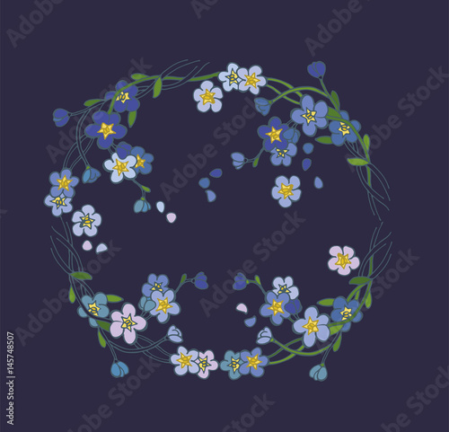 Wreath of forget-me-nots  