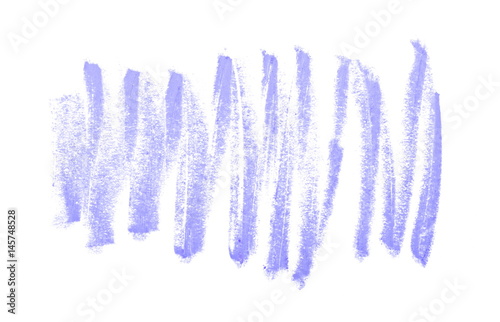 grunge line, blue chalk isolated on white background