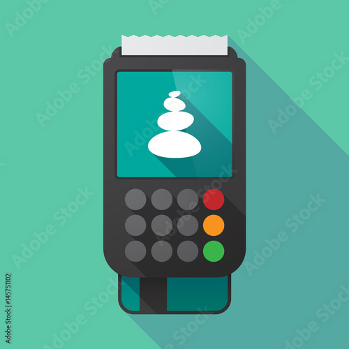 Long shadow dataphone with  a stacked zen stones