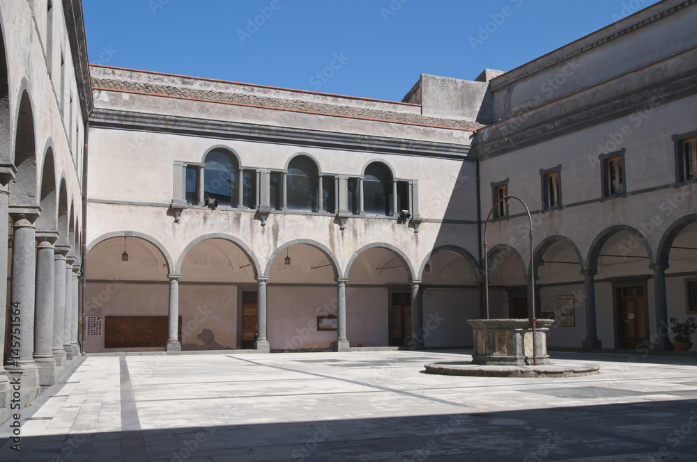 Il Chiostro, Palazzo Municipio, Randazzo, Sizilien, Italien