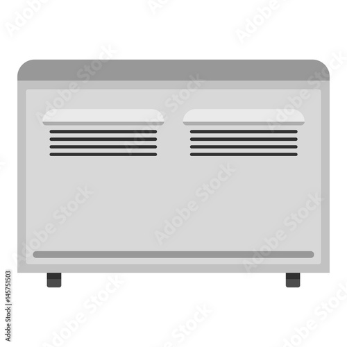 White heating convector icon isolated